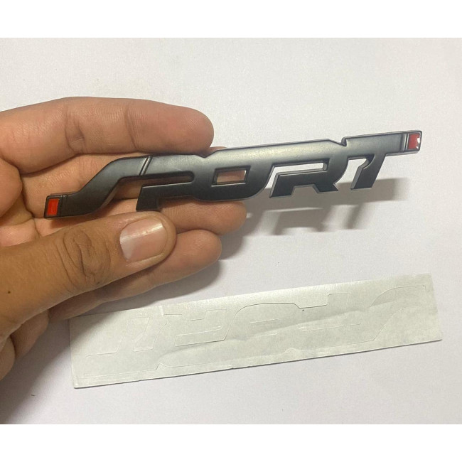 3D спортивная черная наклейка AUTO MT, металлическая (3057)