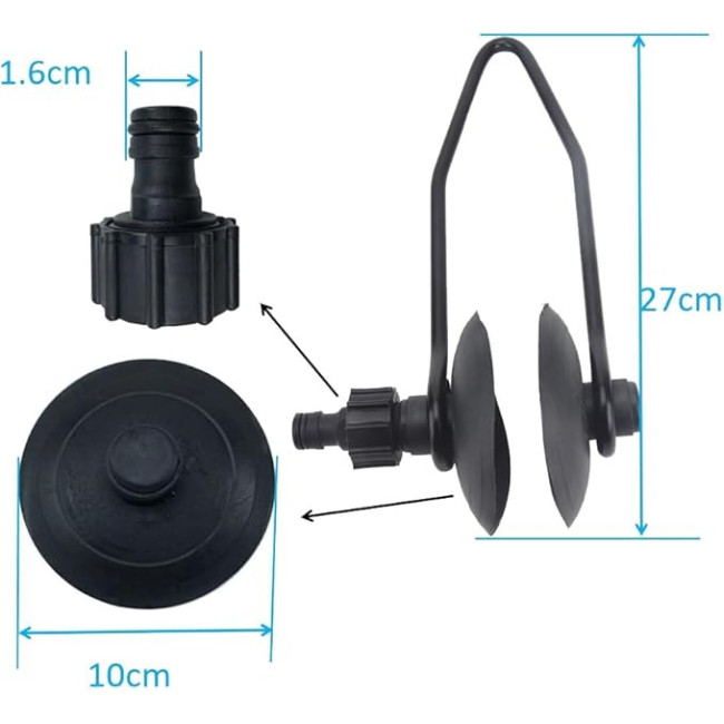 Адаптер для шланга ISTOVO, аксесуар для промивання двигуна прісною водою, чорний (2148)