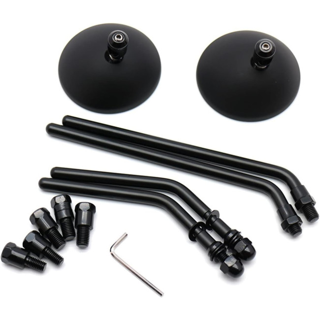 Алюминиевые черные классические боковые зеркала GBAPYUSK заднего вида для мотоцикла (4052)