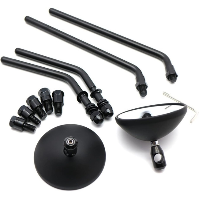 Алюминиевые черные классические боковые зеркала GBAPYUSK заднего вида для мотоцикла (4052)