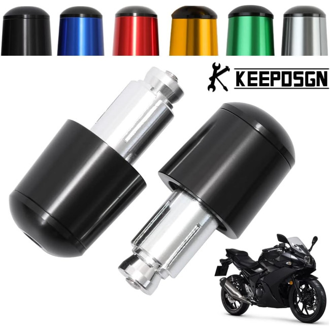 Алюмінієві заглушки керма мотоцикла KEEPDSGN FBA-EUYDEUJME165, чорні (4062)