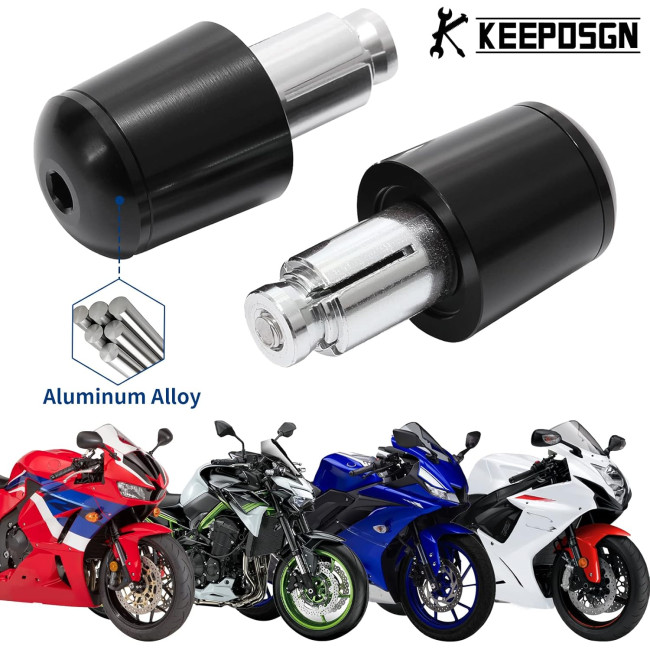 Алюмінієві заглушки керма мотоцикла KEEPDSGN FBA-EUYDEUJME165, чорні (4062)