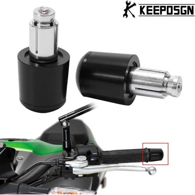 Алюмінієві заглушки керма мотоцикла KEEPDSGN FBA-EUYDEUJME165, чорні (4062)