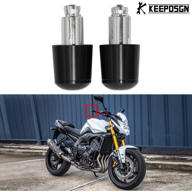 Алюмінієві заглушки керма мотоцикла KEEPDSGN FBA-EUYDEUJME165, чорні (4062)