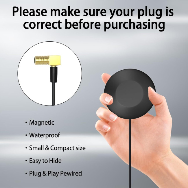 Антена AOUZOVLI CZNLWM14 DAB Антена Автомобільна, для радіоприймачів Pioneer, Kenwood, Alpine та Ailitech DAB+ антена, чорна (0192)