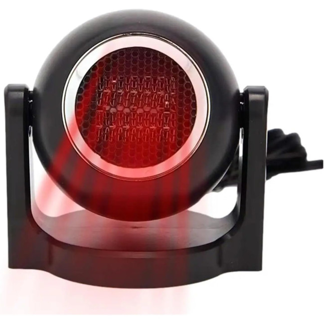 Автомобильный воздушный обогреватель лобового стекла NanDeZ 12V портативный автомобильный обогреватель 360 градусов поворотный, черный (0153)