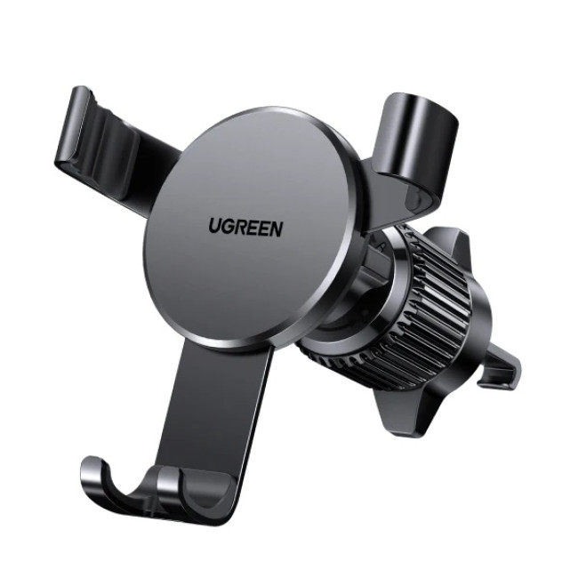 Автомобільний тримач для телефону UGREEN Auto Lock з регульованим поворотом на 360° через вентиляційний отвір, чорний (0022)