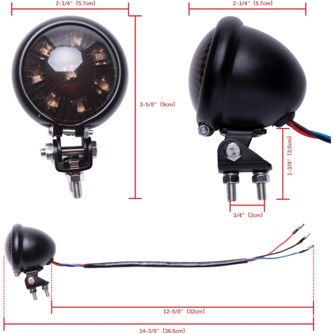 Светодиодный тормозной задний фонарь DREAMIZER FBA-EUYDEUJME070 для Street Bike, дымчатый (4065)