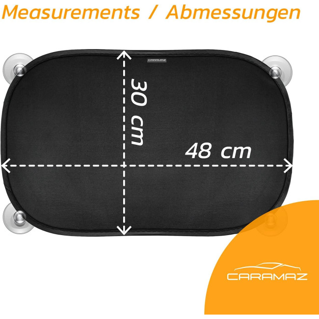 Детский автомобильный солнцезащитный тент CARAMAZ Animal_cups с защитой от солнца 48 x 30 см с присоской (2144)