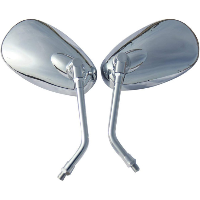 Зеркала MotorToGo MRZBH-Ruckus50NPS50S для мотоцикла, совместимые с Honda Ruckus 50 NPS50S, хром (4036)
