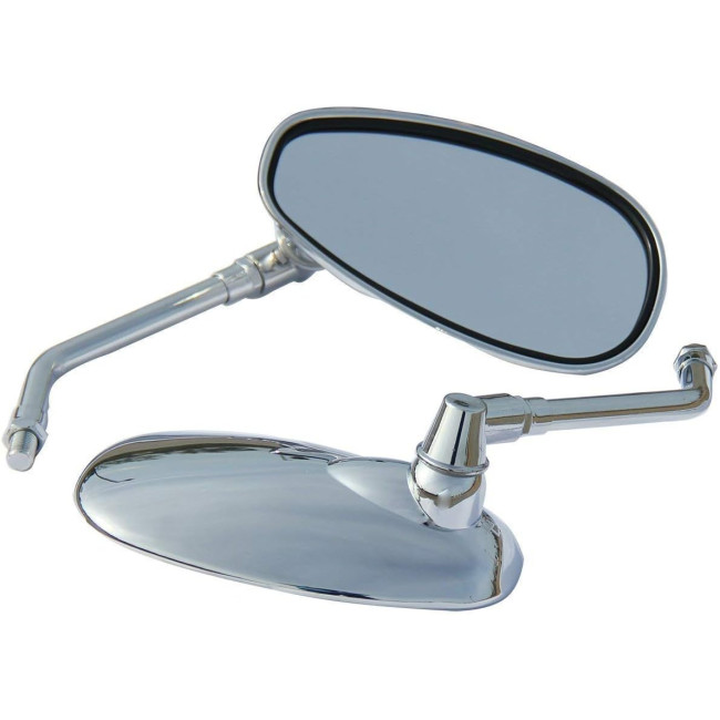 Зеркала MotorToGo MRZBH-Ruckus50NPS50S для мотоцикла, совместимые с Honda Ruckus 50 NPS50S, хром (4036)