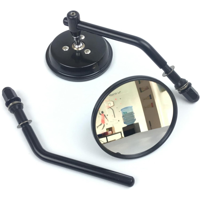 Дзеркало заднього виду для мотоцикла Harley Dyna Bobber Chopper Old School 1982-2018, чорний (2169)