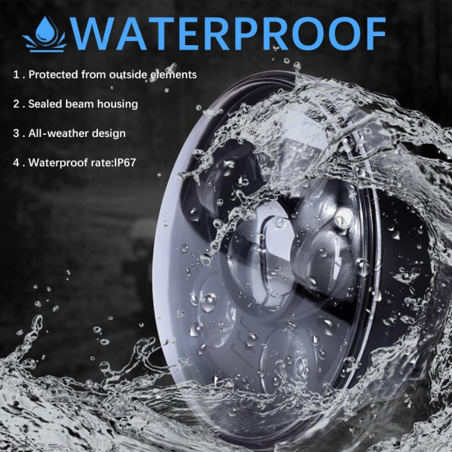 Фара для мотоцикла DREAMIZER WFMEUJLL290, 5,75-дюймовая, 45 Вт, черная (4029)