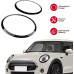 JAOGAUS пара міні-кільце для фар ‎FD002, сумісні з BMW Mini Cooper, глянцевий чорний (5025) № 3