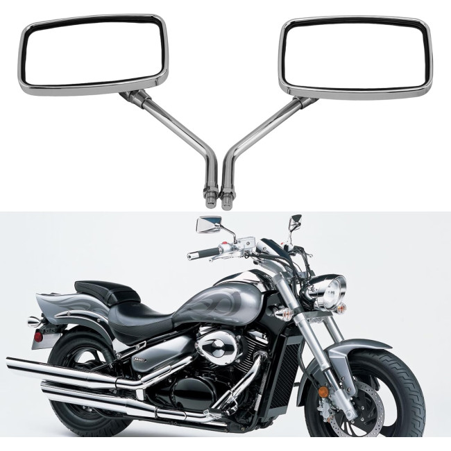 Хромоване дзеркало заднього виду BREDUXSER ‎JRTEU508-509 на кермо мотоцикла (4048)