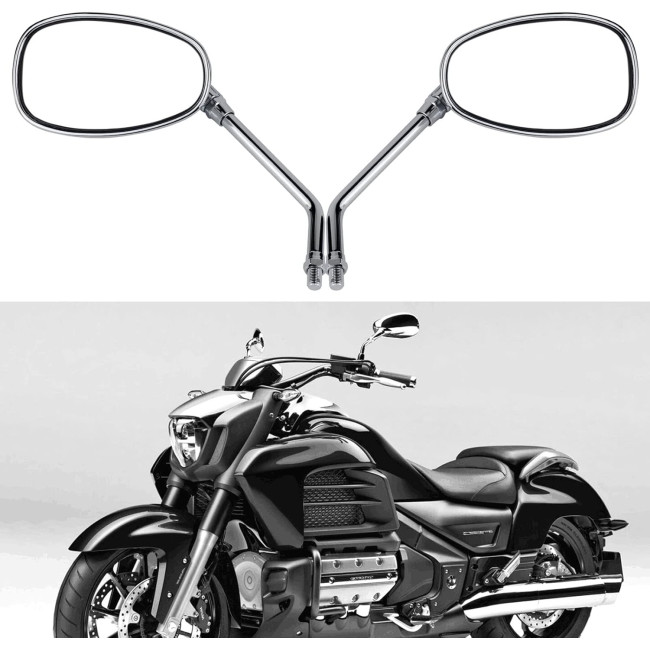 Хромоване дзеркало заднього виду BREDUXSER ‎JRTEU508 на кермі мотоцикла M10 M8 (2170)