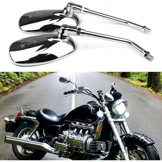 Хромоване дзеркало заднього виду BREDUXSER ‎JRTEU508 на кермі мотоцикла M10 M8 (2170)