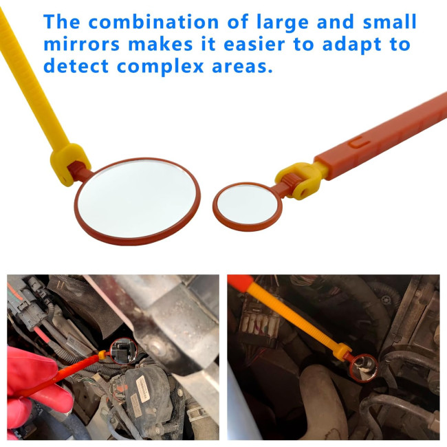 Комплект із 2 ізольованих інспекційних дзеркал ZKTOOL ZKEU354 1000 V (4145)