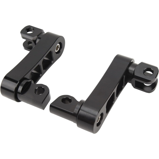 Кронштейн підніжки ZIZEV Highway, регульований на 360° кронштейн підніжки, стійкий до тріщин, для туристичних мотоциклів, чорний (0171)