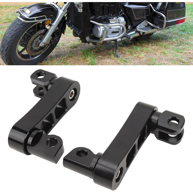Кронштейн підніжки ZIZEV Highway, регульований на 360° кронштейн підніжки, стійкий до тріщин, для туристичних мотоциклів, чорний (0171)