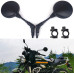 Мотоциклетні складні круглі дзеркала YOUNDERM YD1555001 заднього виду для Honda Suzuki Valkyrie Road V Star, чорні (2168) № 
