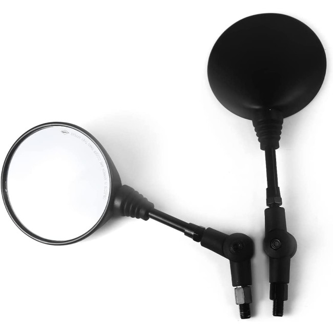 Мотоциклетні складні круглі дзеркала YOUNDERM YD1555001 заднього виду для Honda Suzuki Valkyrie Road V Star, чорні (2168)