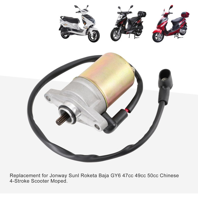 Мотоциклетный металлический двигатель стартера GOOFIT HB09-172 замена для GY6 48cc 50cc 80cc (4014)