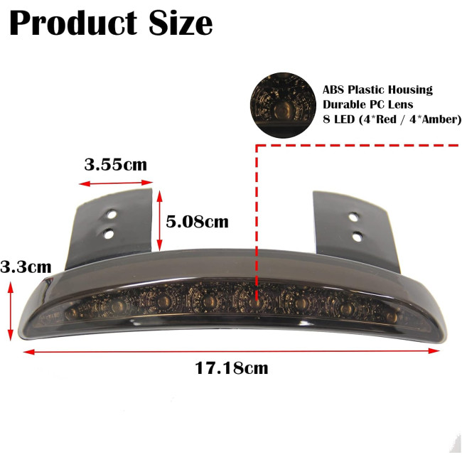 Мотоциклетний світлодіодний задній ліхтар JMTBNO KKEUJMEE091 для Sportster XL883N 1200N, чорний (4045)