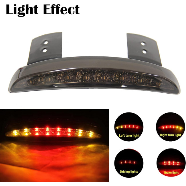 Мотоциклетний світлодіодний задній ліхтар JMTBNO KKEUJMEE091 для Sportster XL883N 1200N, чорний (4045)