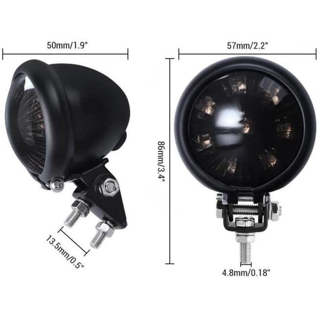 Мотоциклетний задній стоп-сигнал DREAMIZER сумісний з Chopper Bobber Cafe Racer Bike, 12V (2184)
