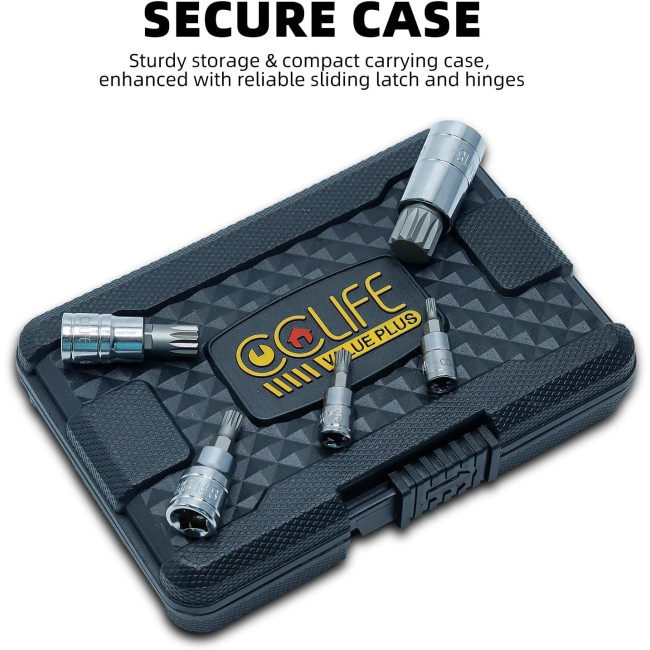 Набір торцевих ключів CCLIFE 5603 10 x XZN Torx M4 - M18, S2 з легованої сталі (0038)