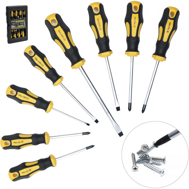 Набір викруток CCLIFE 5009 Набір магнітних викруток із 8 предметів, CR-V викрутки з футляром (0080)