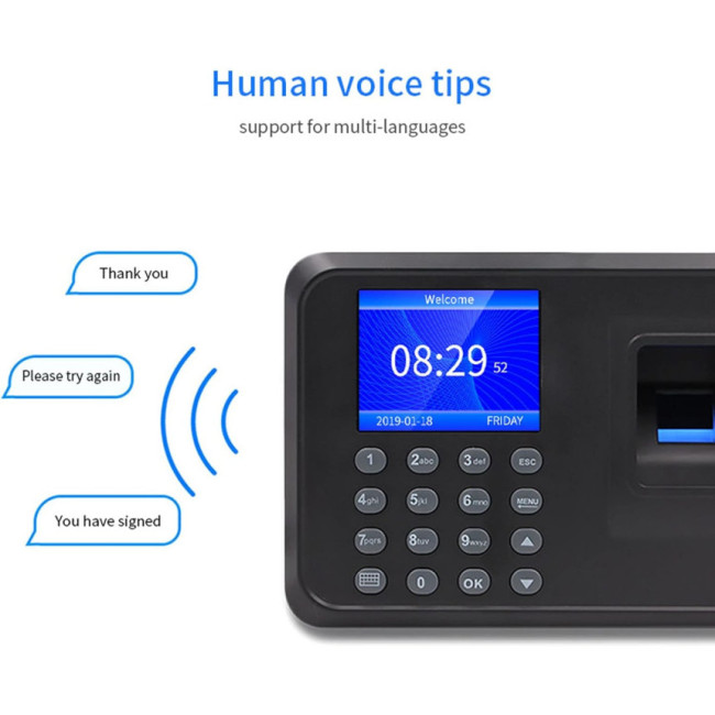 Пристрій для перевірки відбитків пальців сканер Luqeeg Time Clock (my-094)