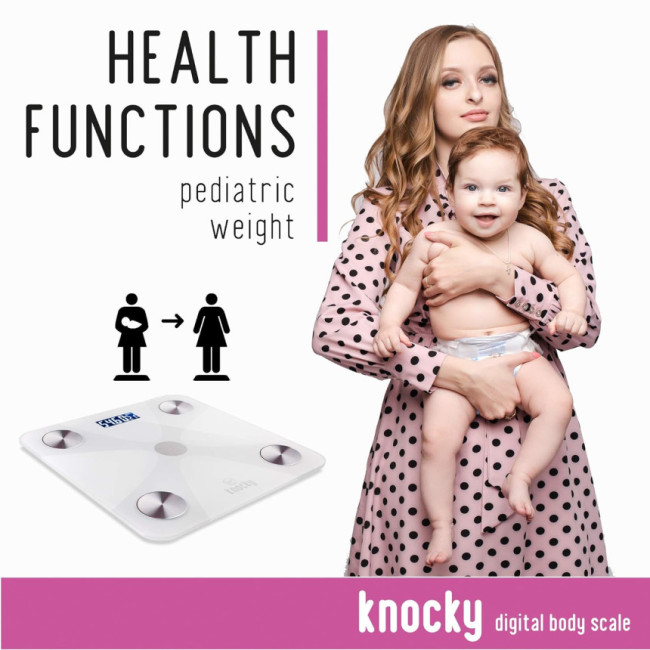 Цифрові смарт-ваги ІМТ KNOCKY WHITE (my-2061)