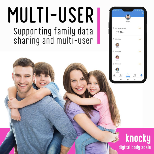 Цифрові смарт-ваги ІМТ KNOCKY WHITE (my-2061)