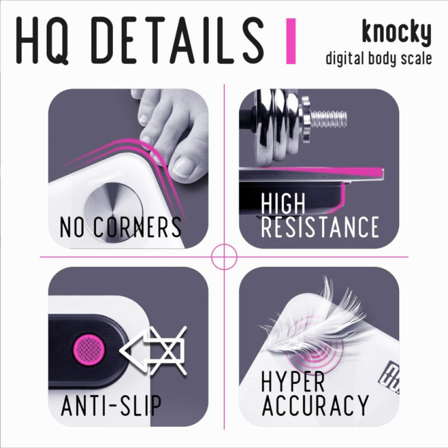 Цифрові смарт-ваги ІМТ KNOCKY WHITE (my-2061)