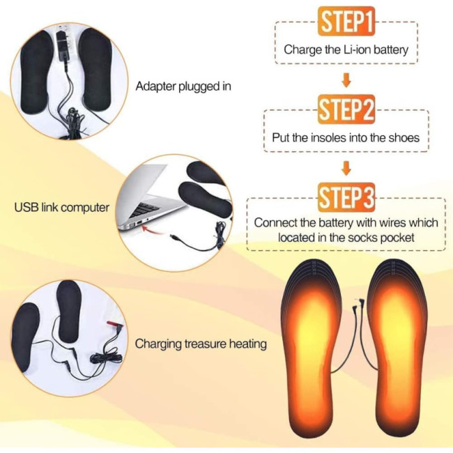 Устілки TUKNON із підігрівом для взуття USB (my-13006)