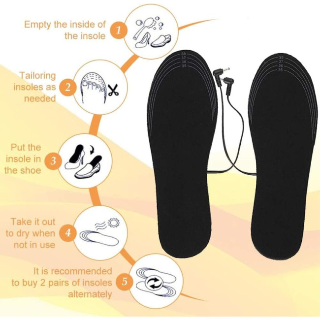 Устілки TUKNON із підігрівом для взуття USB (my-13006)