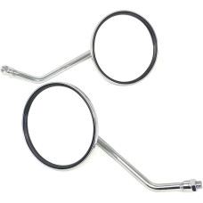 Пара круглих дзеркал Alchemy Parts 7501 для мопеда-скутера, хромовані (4034)