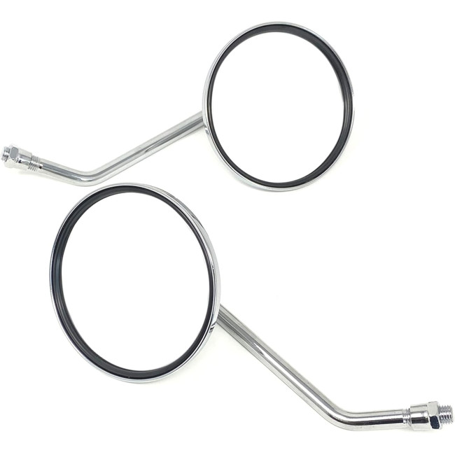 Пара круглих дзеркал Alchemy Parts 7501 для мопеда-скутера, хромовані (4034)