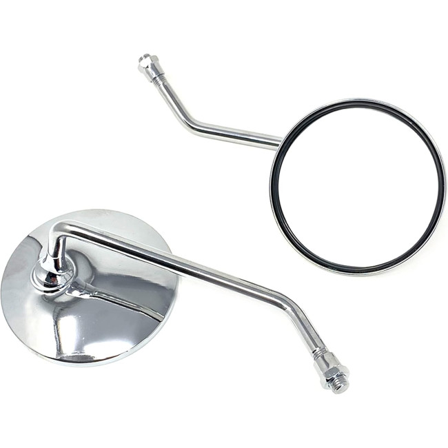 Пара круглих дзеркал Alchemy Parts 7501 для мопеда-скутера, хромовані (4034)
