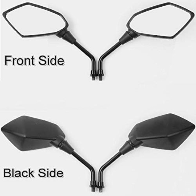 Пара універсальних дзеркал заднього виду Kaser MOTO-F0042 для мотоциклів з гвинтом 8 мм, чорні (3196)