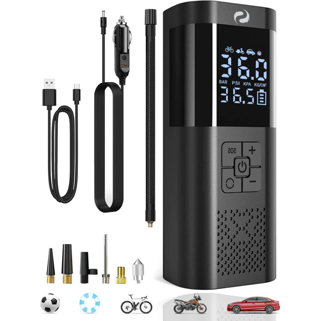 Портативный воздушный компрессор SERVOMASTER SM02 для накачки шин, черный (4128)