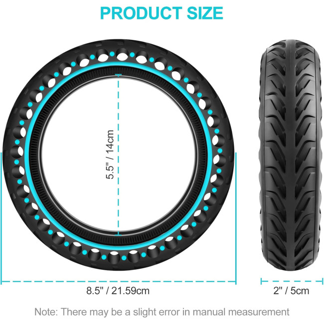 Суцільні шини BANGTING 2 шт. 8,5x2 дюйма для електричного самоката, шина 8 1/2 x2 (3062)