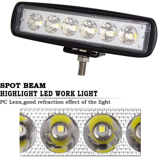 Светодиодные фары Willpower 18 Вт 6-дюймов, белые (4009)