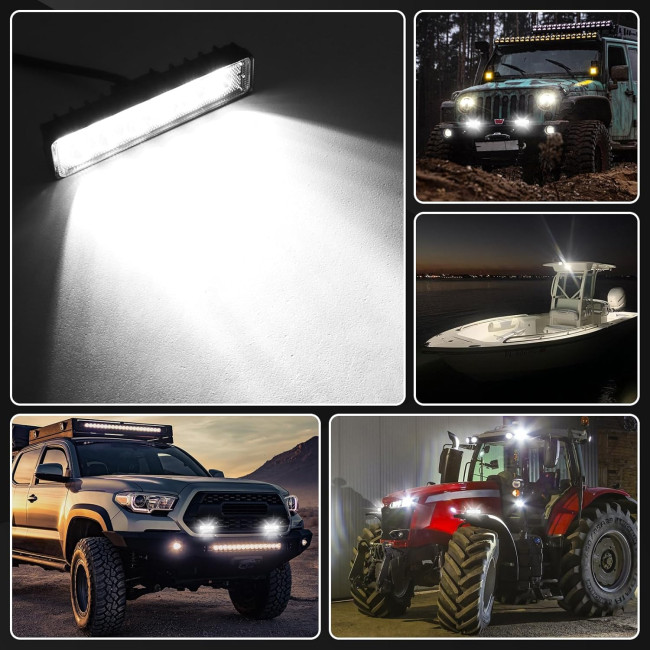 Светодиодные фары Willpower 18 Вт 6-дюймов, белые (4009)