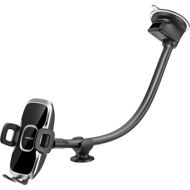Тримач для телефону APPS2Car на лобове скло, чорний (3030)