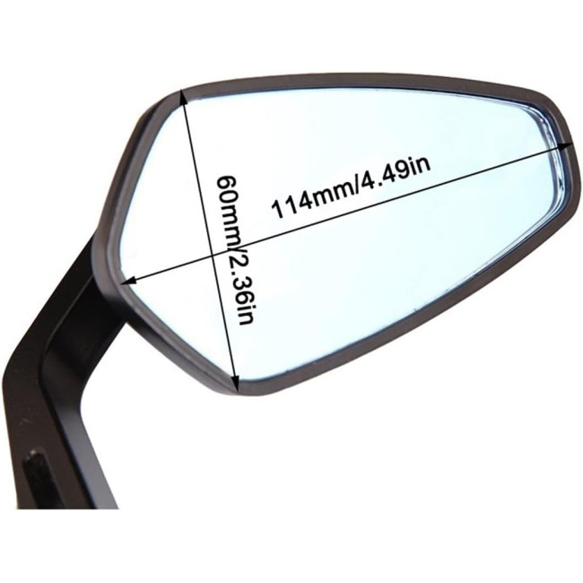 Універсальні алюмінієві дзеркала заднього виду TKHKRURKDA для мотоцикла, чорні (2190)