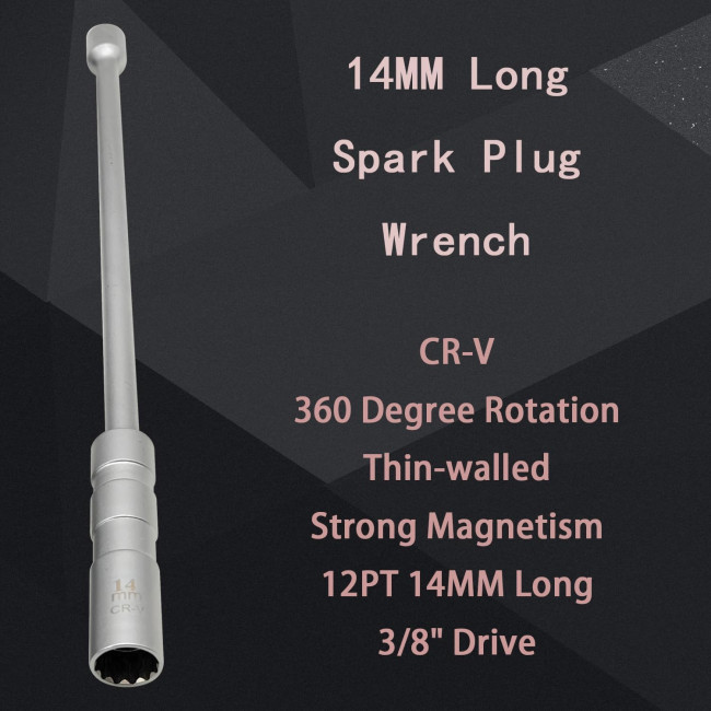  Універсальний магнітний ключ  ZKTOOL ‎ZKEU043  для свічок запалювання, 14мм (4151)