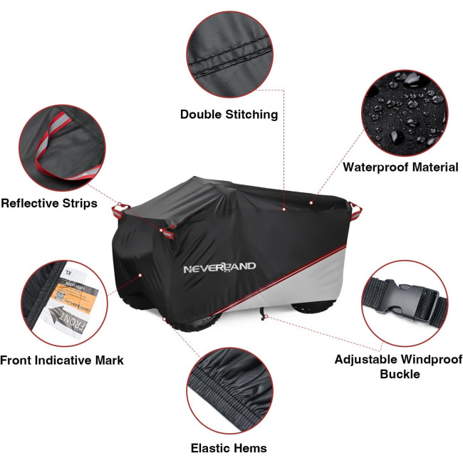 Водонепроникний чохол для квадроцикла NEVERLAND, чорний (3074)